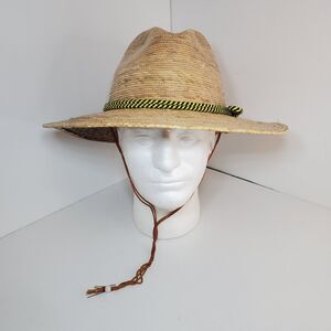 Vtg Legitimo Sahuayo Straw Hat Natural Color Made in Mexico Sz 60 /US 7.5